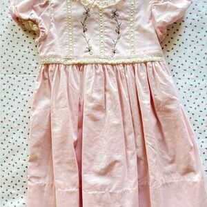 Lullaby Set Pink Holly Embroidered Dress 2T